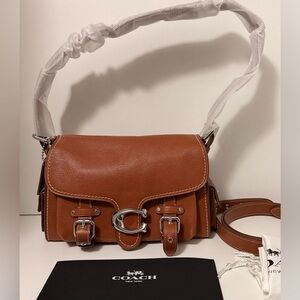 Coach Western Tabby Saddle Brown Leather Bag – Adjustable Shoulder & Crossbody